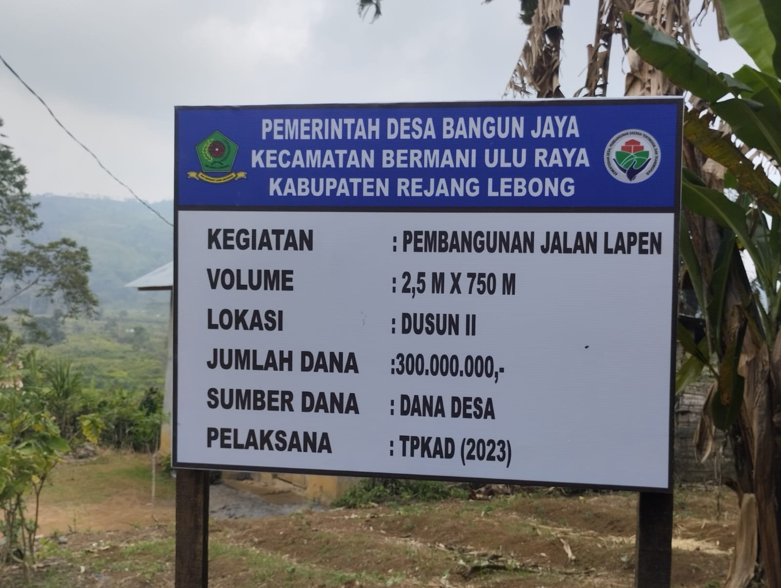 Pembangunan Jalan Usaha Tani (Lapen) Desa Bangun Jaya Rampung