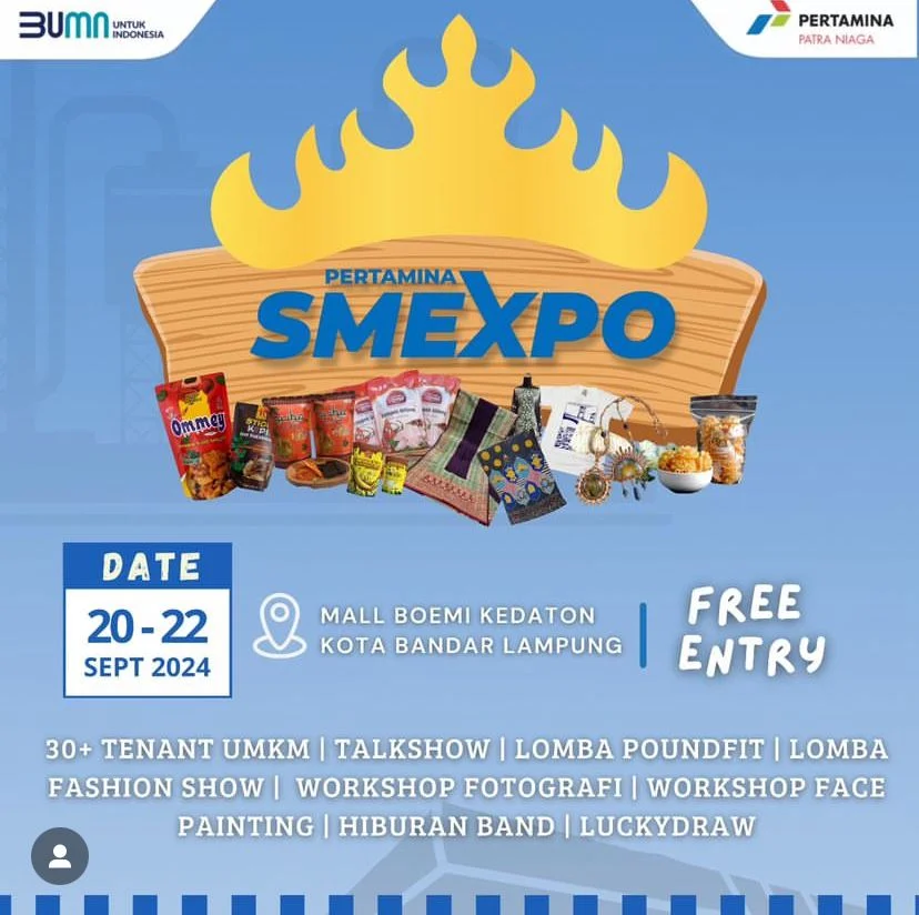 UMKM Bengkulu Kerupuk Ommey Tampil di Pertamina SMEXPO Regional Lampung