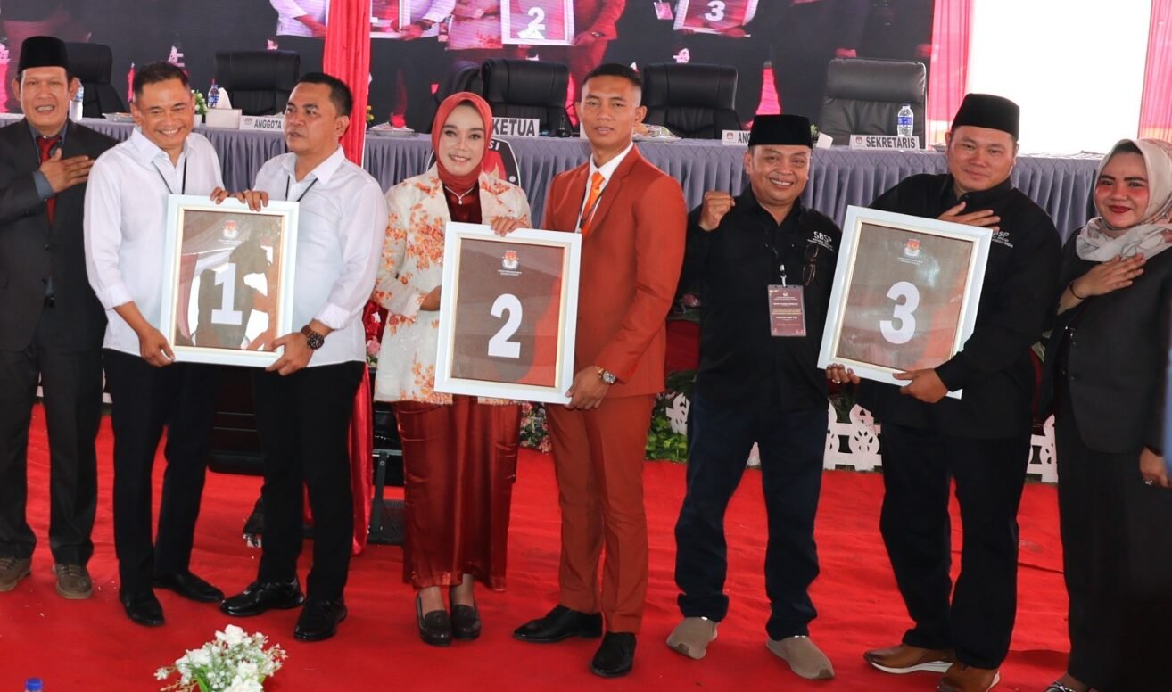 KPU Bengkulu Tengah Tetapkan Nomor Urut Pasangan Calon Pilkada 2024