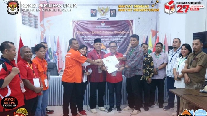 Masinton Pasaribu Resmi Didaftarkan PDIP dan Partai Buruh di Pilkada Tapteng 2024