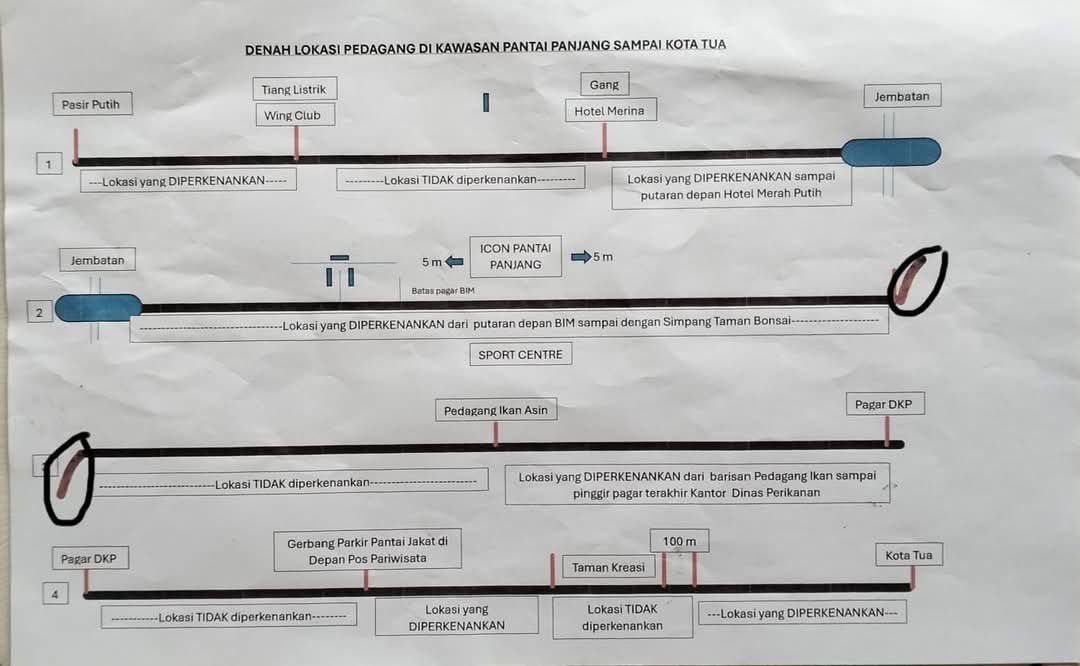 zonasi kawasan Pantai Panjang yang boleh dan tidak boleh untuk berdagang zonasi kawasan Pantai Panjang yang boleh dan tidak boleh untuk berdagang