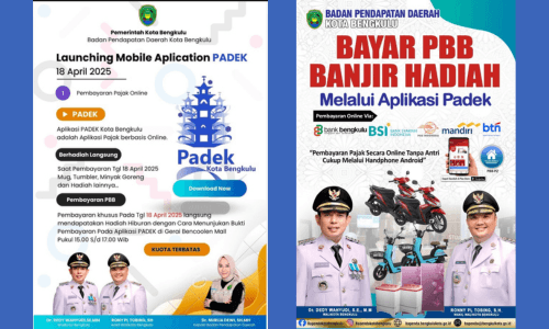 Aplikasi PADEK Bapenda Bengkulu Dilaunching Besok, Banjir Doorprize Menarik