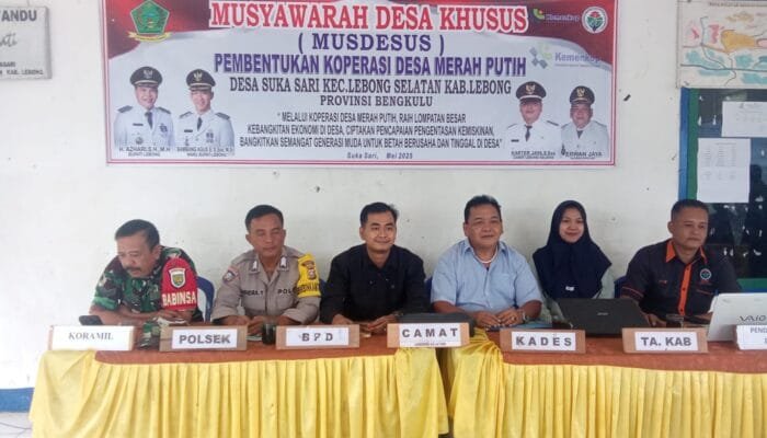 Koperasi Merah Putih “Si Neba” Resmi Terbentuk di Suka Sari, Pjs Kades: Ekonomi Bangkit, Desa Maju!