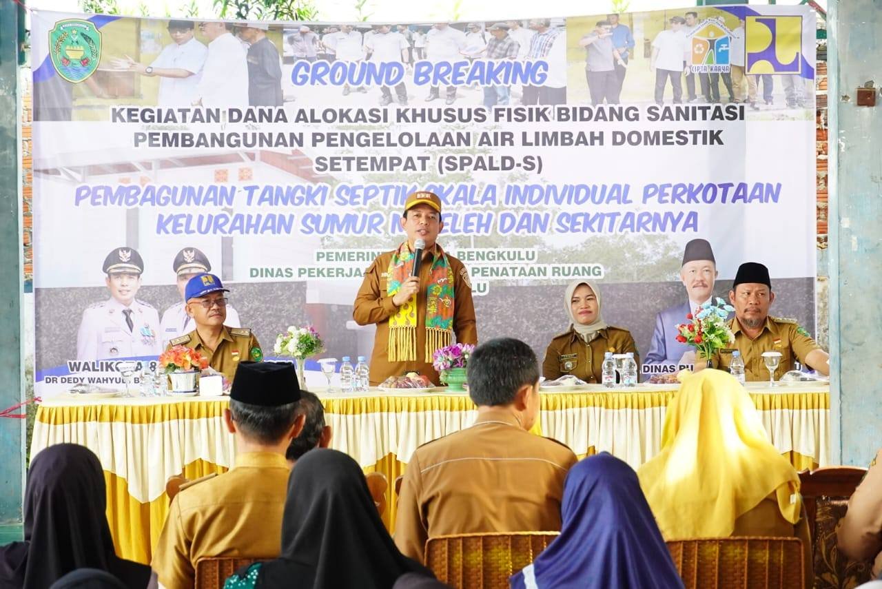 Walikota Bengkulu Dedy Wahyudi Luncurkan Program Pengelolaan Air Limbah untuk Cegah Stunting