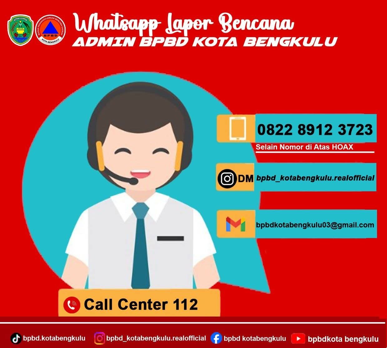 BPBD Kota Bengkulu Buka Layanan Penanggulangan Bencana, Warga Diminta Waspada Cuaca Ekstrem