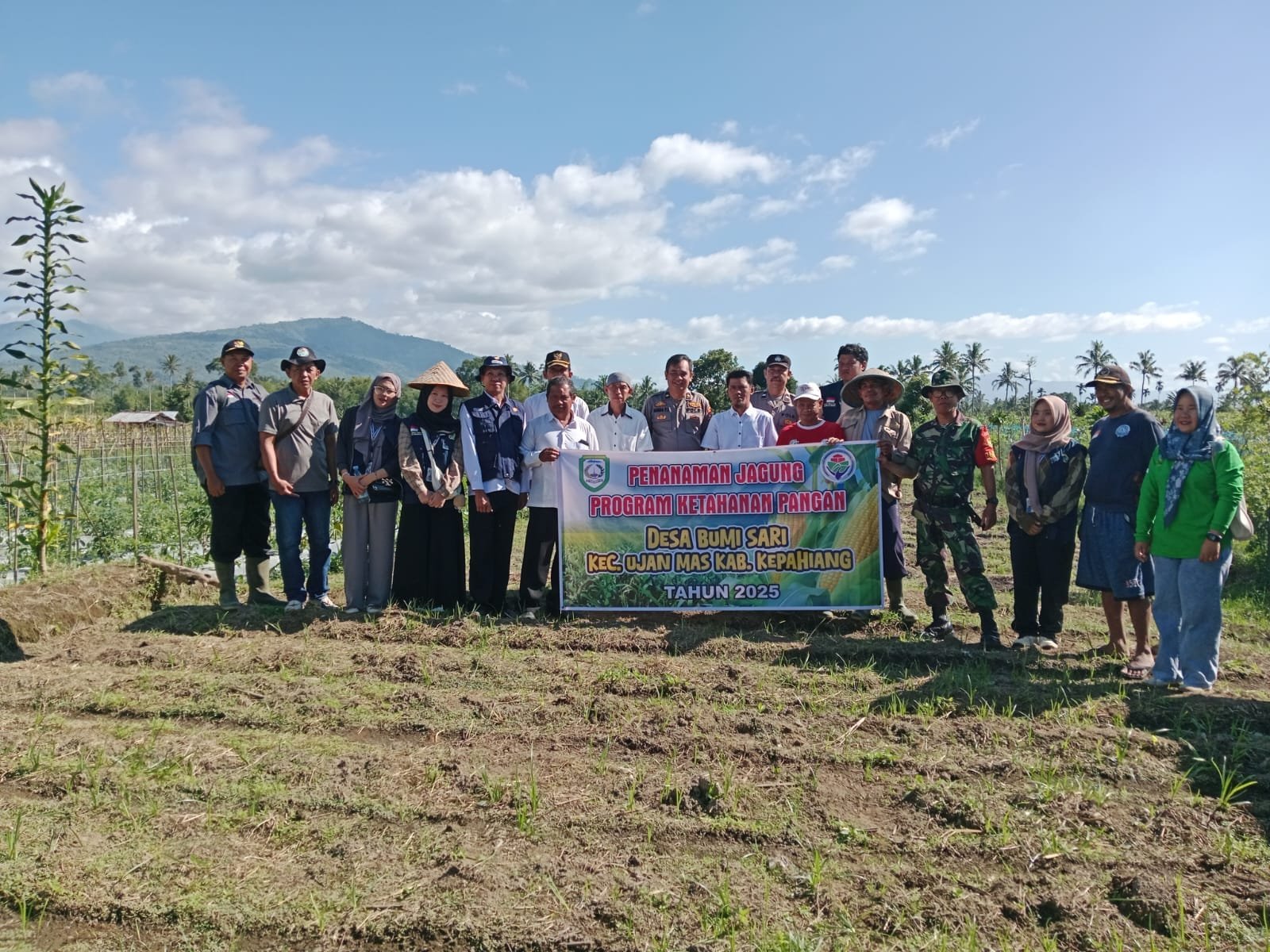 Pemdes Bumi Sari Tanam Jagung Sebagai Dukungan Program Ketahanan Pangan Presiden RI