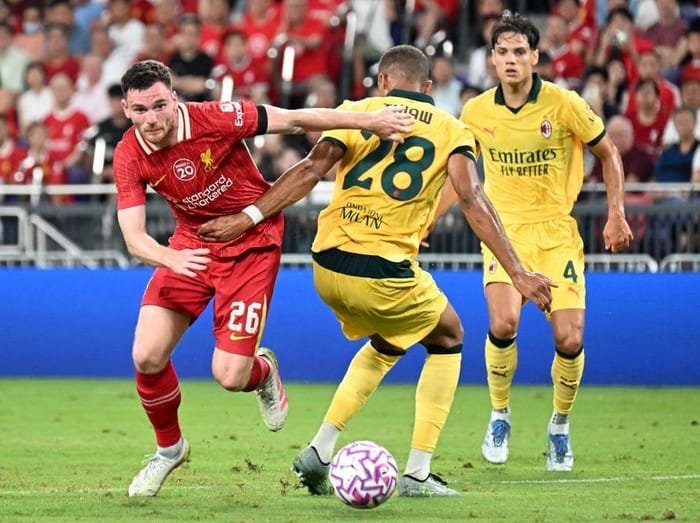 AC Milan Kalahkan Liverpool 4-2 dalam Laga Pramusim di Hong Kong