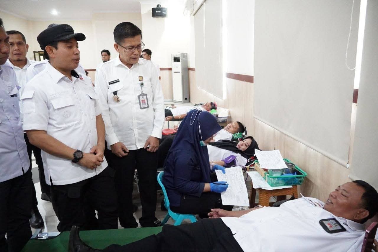Peringati Hari Pengayoman ke-80, Wali Kota Bengkulu Pantau Donor Darah di Kanwil Kemenkumham