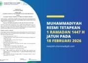 Muhammadiyah Tentukan 1 Ramadan 1447 H Jatuh pada 18 Februari 2026