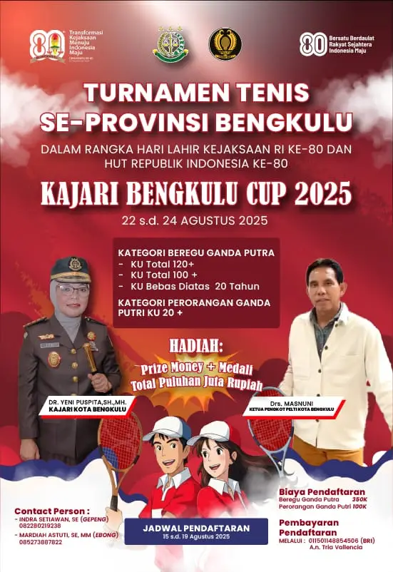 Kejari Bengkulu Gelar Kajari Cup untuk Meriahkan Harlah Kejaksaan ke-65