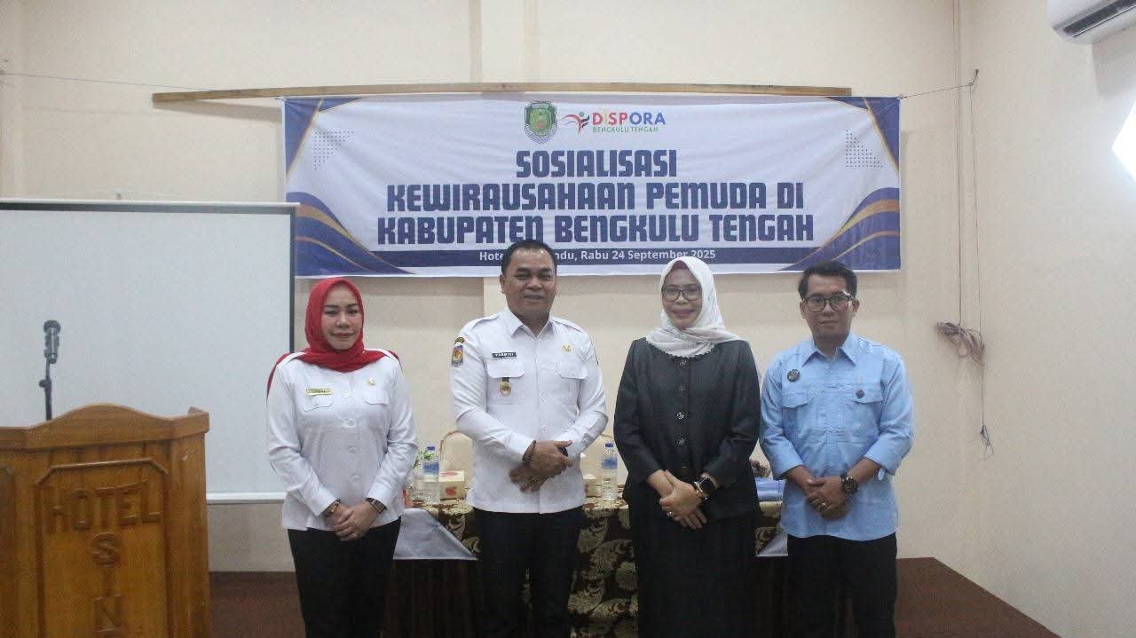 Pemuda Bengkulu Tengah Didorong Jadi Wirausahawan Mandiri, Wakil Bupati Tarmizi Resmikan Sosialisasi Kewirausahaan