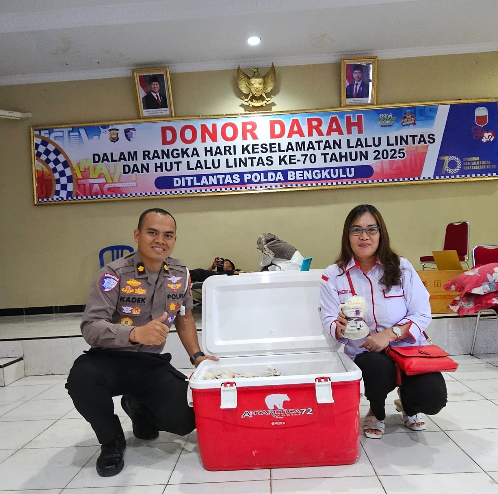 Peringati 70 Tahun Lalu Lintas, Ditlantas Polda Bengkulu Gelar Donor Darah Bersama PMI