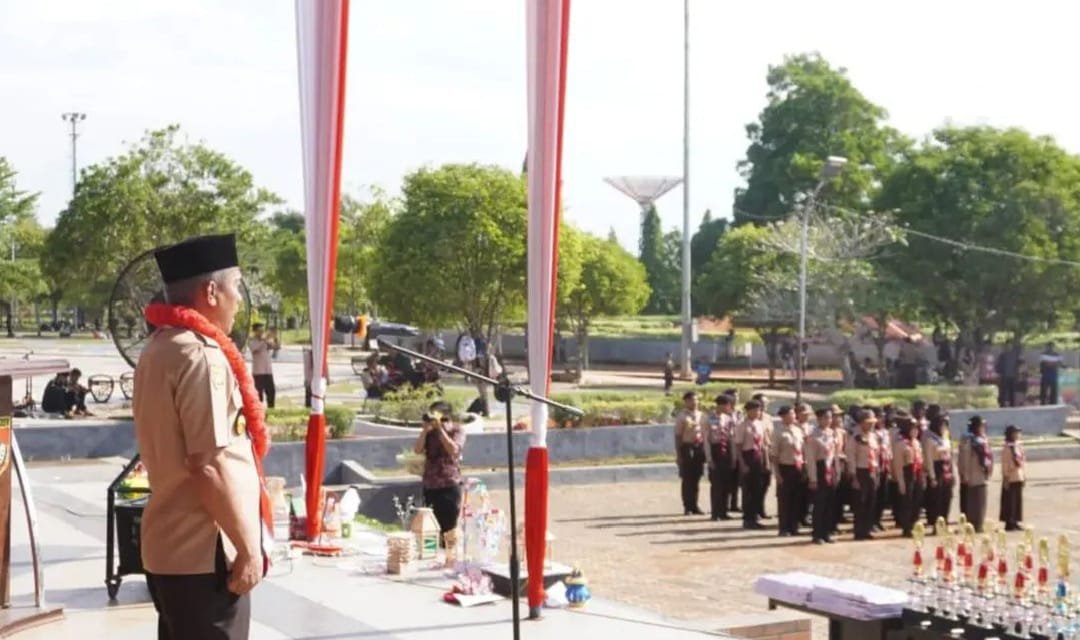 Wabup Suprayitno Pimpin Upacara HUT Pramuka ke-64 di Musi Rawas, Ajak Generasi Muda Jadi Garda Terdepan Bangsa