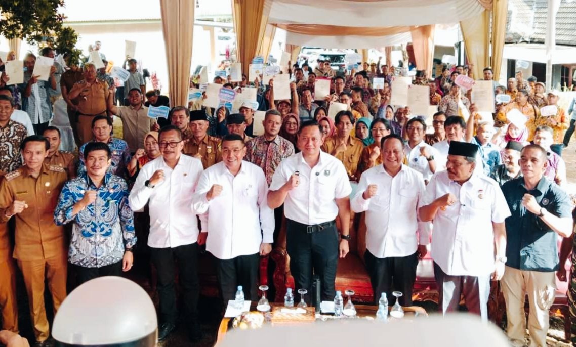 AHY di Bengkulu: Sertifikat Tanah Jadi Bukti Negara Hadir, Buka Peluang Ekonomi Rakyat