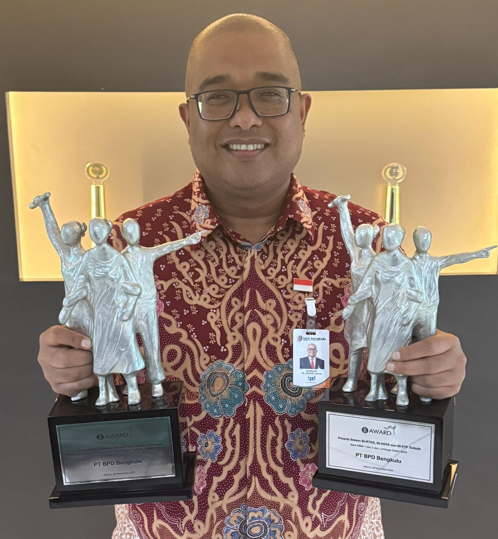 Bank Bengkulu Raih Dua Penghargaan Nasional BI Award 2025