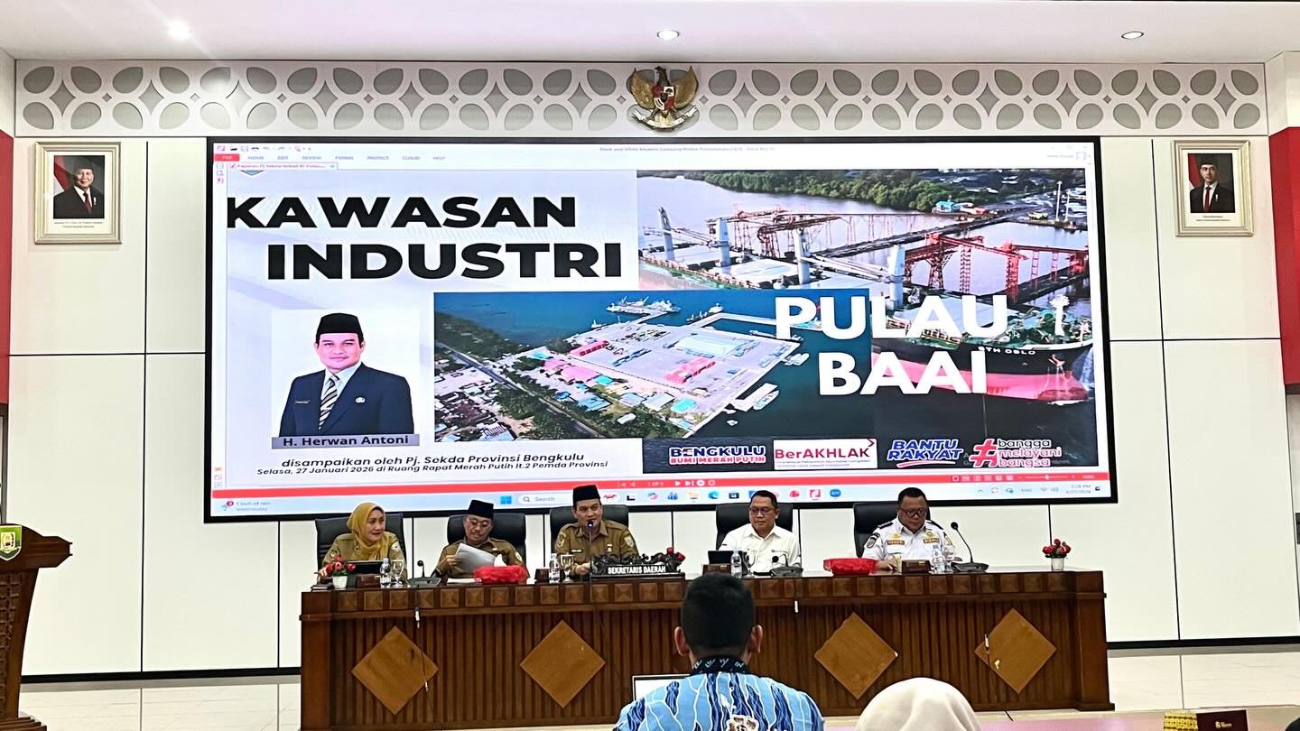 Pulau Baai Disiapkan Jadi Kawasan Industri Terpadu, Pemprov Bengkulu Bidik Pertumbuhan Ekonomi 8 Persen
