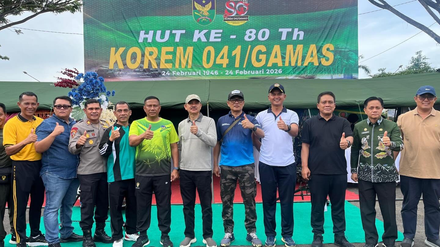 HUT ke-80 Korem 041/Gamas, Sinergi TNI dan Pemprov Bengkulu Menguat