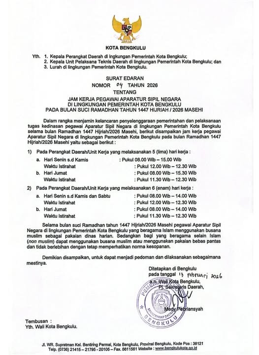Surat Edaran Nomor 04 Tahun 2026