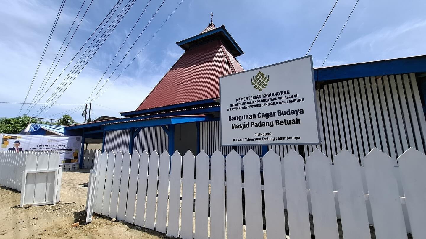 Masjid Padang Betuah, bangunan cagar budaya di Kabupaten Bengkulu Tengah, Kamis (26/2)