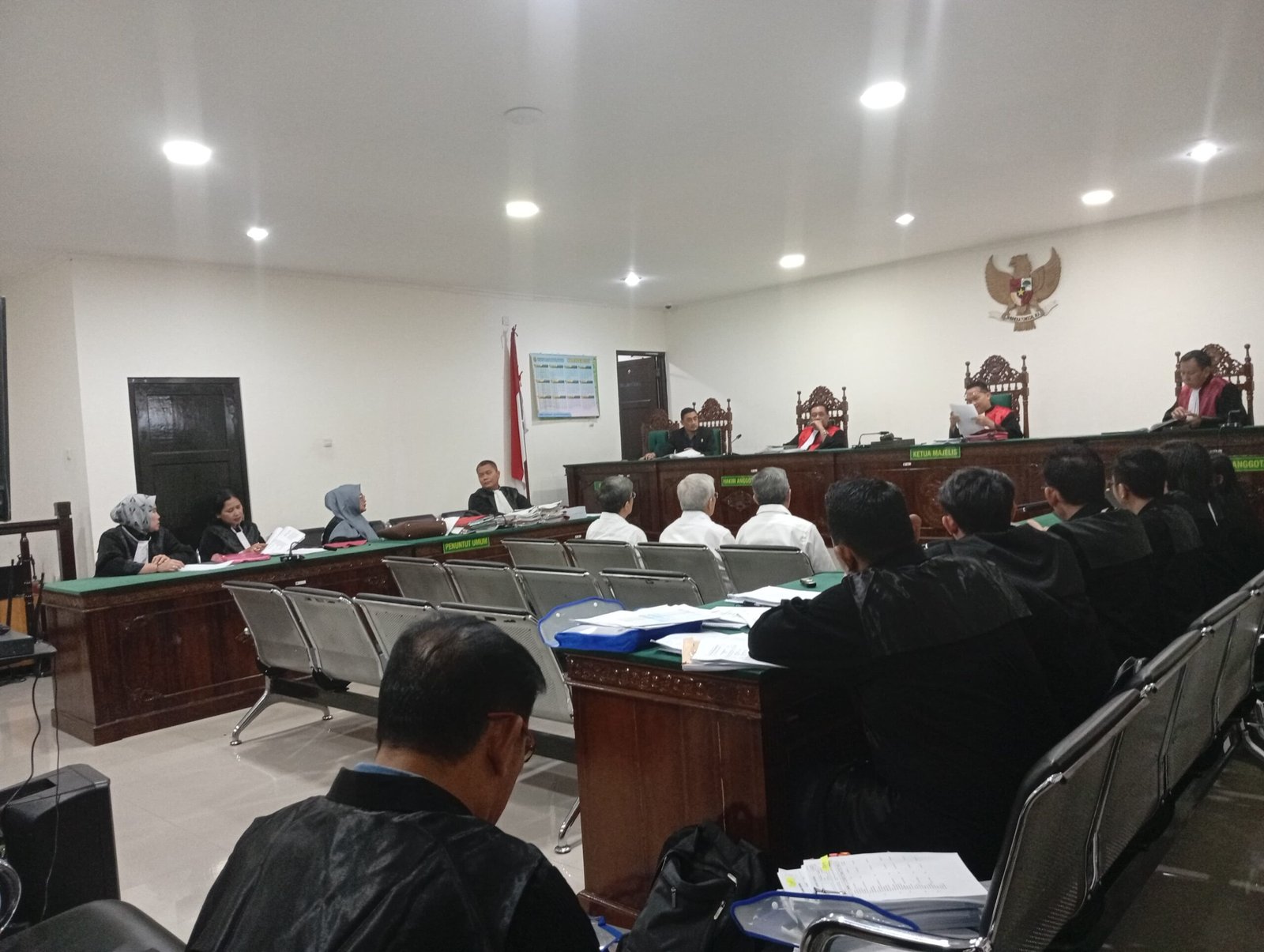Sidang kasus dugaan tindak pidana korupsi pembangunan Pasar Tradisional Modern (PTM) dan Mega Mall Bengkulu di Pengadilan Negeri Bengkulu, Kamis, 12 Februari 2026. (foto:anto)