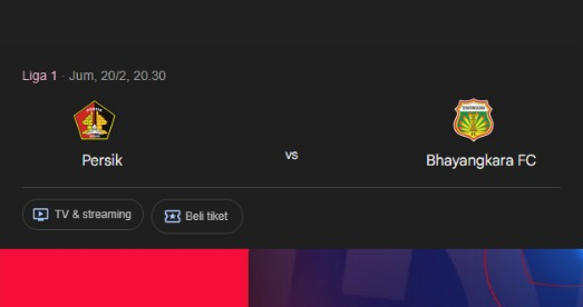 Prediksi Skor Persik vs Bhayangkara FC, Liga 1 Indonesia Musim 2025/2026 pada 20 Februari 2026