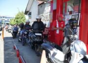 Antrean panjang di sejumlah Stasiun Pengisian Bahan Bakar Umum (SPBU) di wilayah Bengkulu, Jumat (6/3/26)(foto:ist)