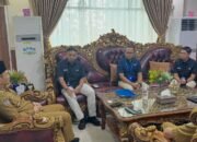 Sekretaris Daerah Provinsi Bengkulu Herwan Antoni dengan perwakilan PT Taspen Kantor Cabang Bengkulu di ruang kerja Sekda, Kantor Gubernur Bengkulu, Selasa (10/3/2026).