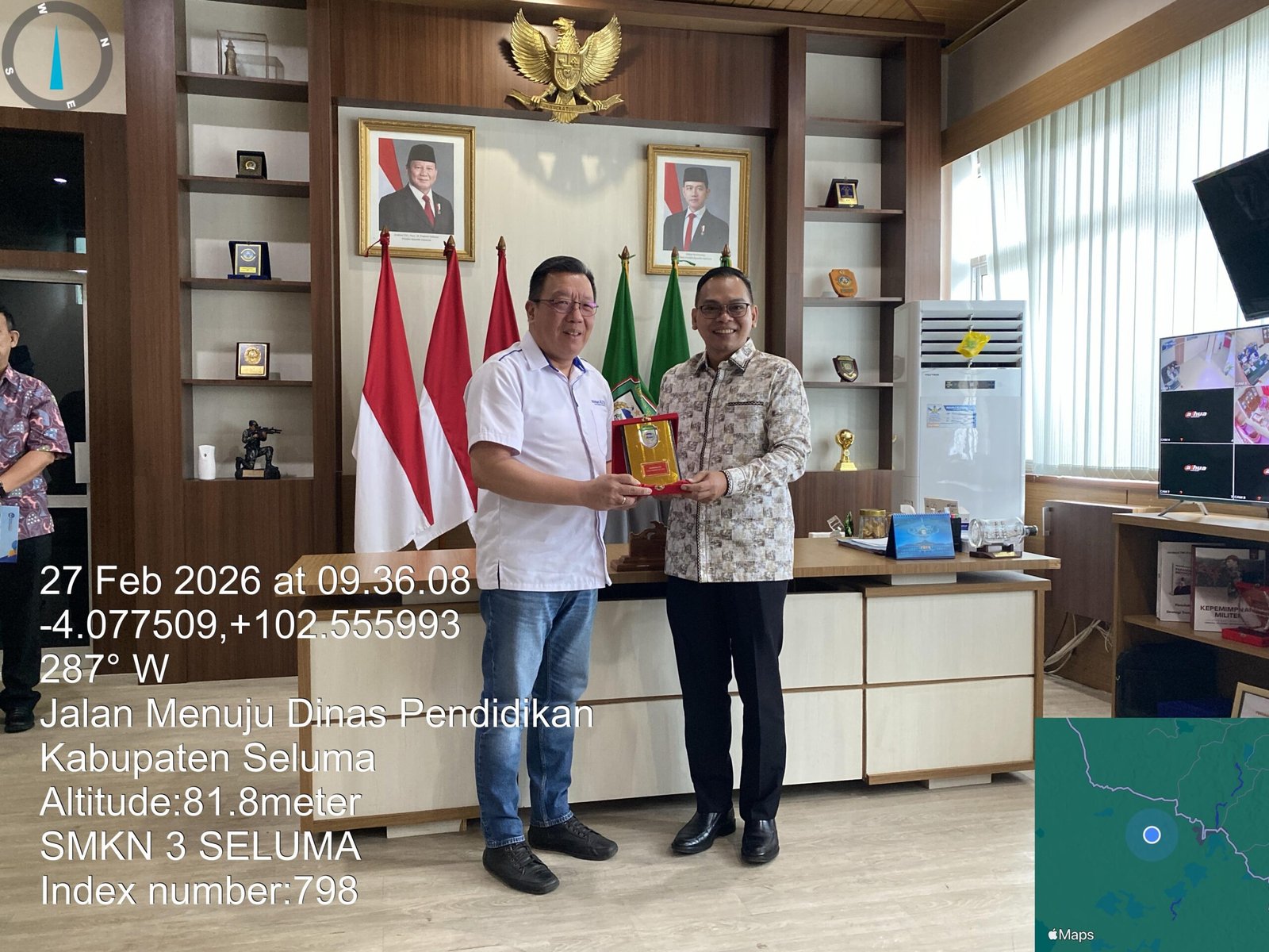 Audiensi Yayasan Sastra, dan Balai Penjaminan Mutu Pendidikan (BPMP) Provinsi Bengkulu yang digelar di ruang kerja Bupati Seluma, Jumat (27/2/2026).(foto:nando)