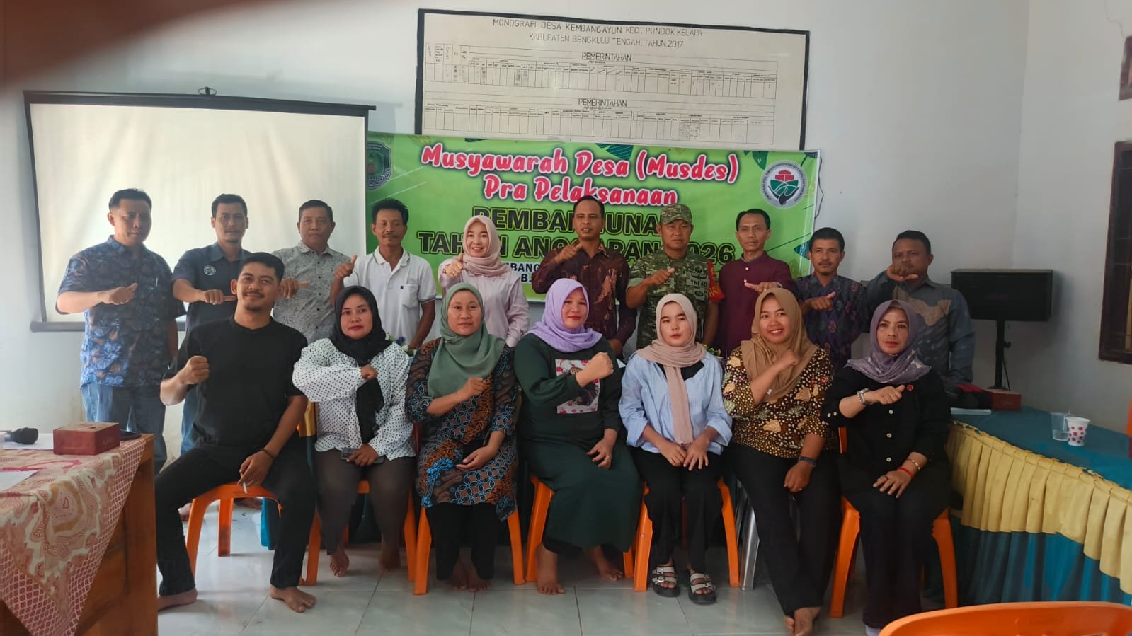 Babinsa Sudarmono Kawal Musdes Kembang Ayun, Pembangunan Gedung Kesenian Jadi Fokus 2026