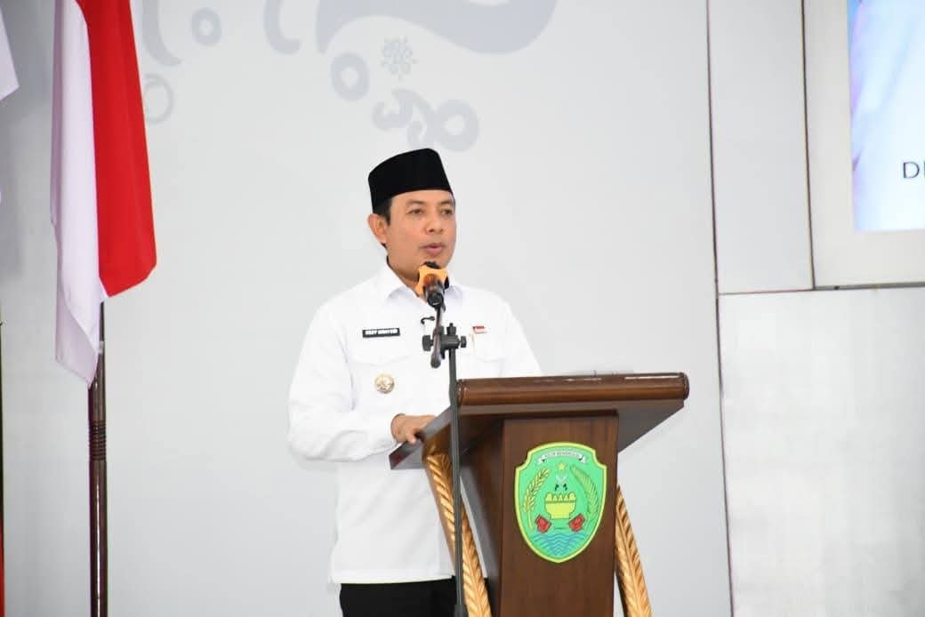 Wali Kota Bengkulu Dedy Wahyudi saat membuka Musyawarah Rencana Pembangunan (Musrenbang) RKPD 2027 di Gedung Pondopo Merah Putih, Rabu (1/4/2026).(dok:Pemkotbkl)