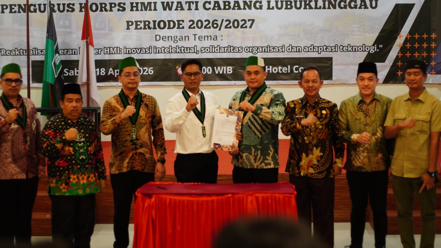 Bagas Kurniawan Lantik HMI Lubuklinggau, Aksi Walk Out Warnai Pelantikan