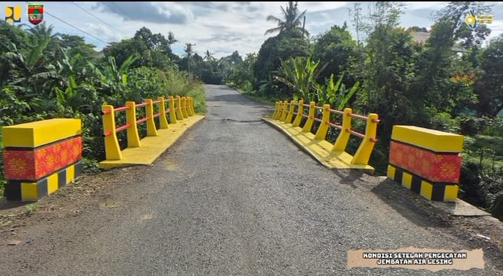 DPU-BM Musi Rawas Percantik Jembatan, Sentuhan Motif Batik Jadi Identitas Baru