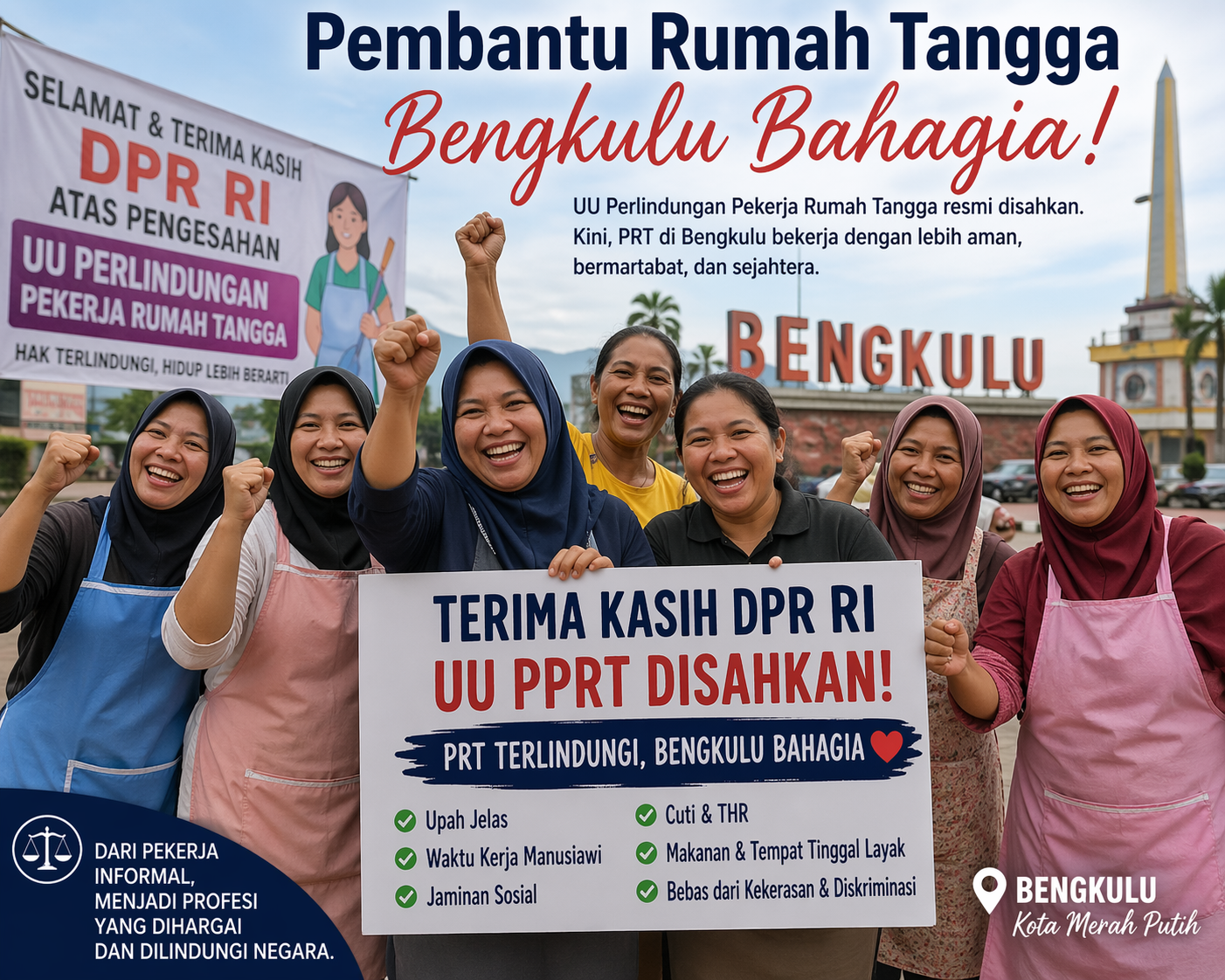 UU PPRT Resmi Disahkan, PRT Bengkulu Kini Dapat Hak Upah hingga Cuti