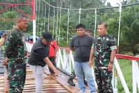 Danrem 041/Gamas Tinjau Jembatan Garuda Sukarami, Pastikan Proyek Dikebut dan Tepat Waktu