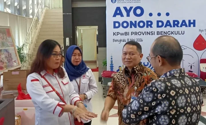 BI Bengkulu Gandeng Perbankan dan Wartawan Donor Darah, Stok PMI Disorot BI Bengkulu Gandeng Perbankan dan Wartawan Donor Darah, Stok PMI Disorot