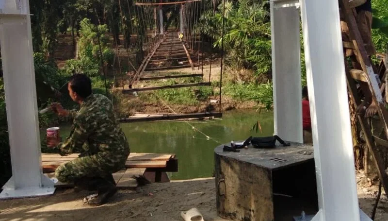 Jembatan Gantung Perintis Garuda di Bengkulu Utara Hampir Rampung, Akses Warga Segera Terbuka Jembatan Gantung Perintis Garuda di Bengkulu Utara Hampir Rampung, Akses Warga Segera Terbuka