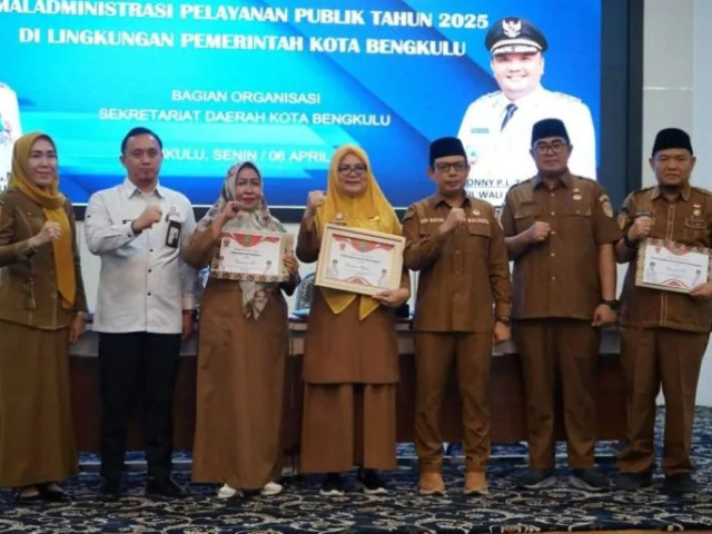Pemkot Bengkulu Raih Predikat Tertinggi Ombudsman, Jadi Satu-satunya Zona Hijau di Bengkulu