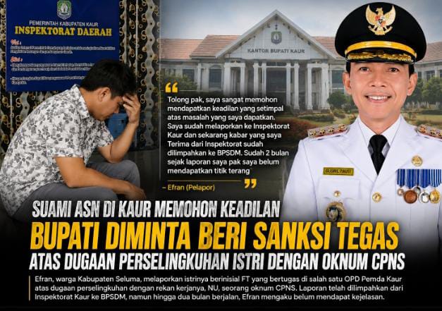Suami ASN di Kaur Mohon Bupati Beri Sanksi Tegas atas Dugaan Perselingkuhan Istri dengan Oknum CPNS