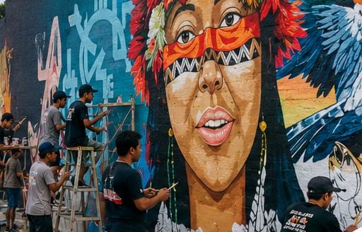 Festival Pantai Panjang Hadirkan 50 Seniman Mural, Pantai Disulap Jadi Galeri Seni Terbuka