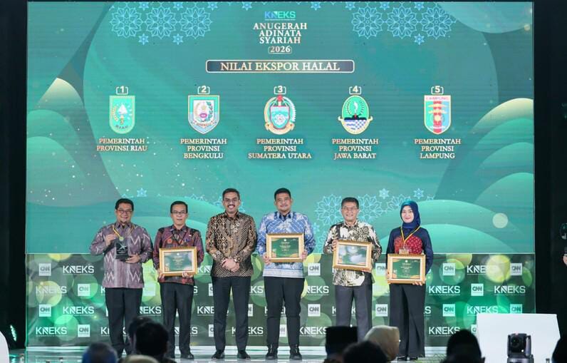 Bengkulu Borong Dua Penghargaan Adinata Syariah 2026, Produk Halal dan Literasi Diakui Nasional