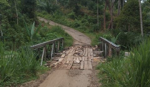 Warga Dua Desa di Rejang Lebong Galang Dana Swadaya, Jembatan Rusak Akhirnya Diperbaiki