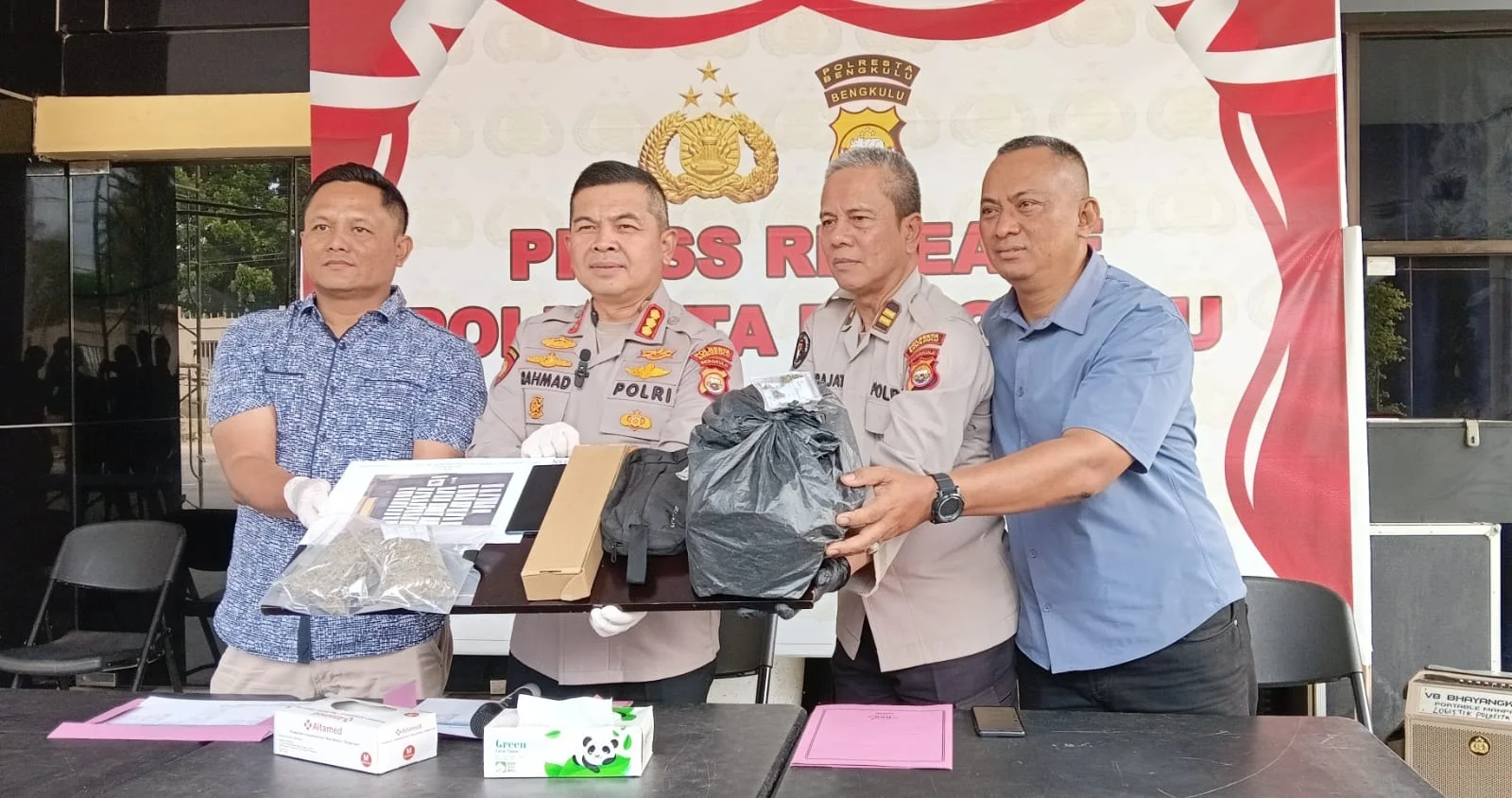Polresta Bengkulu Ungkap Peredaran 650 Gram Ganja, Satu Pria Ditangkap