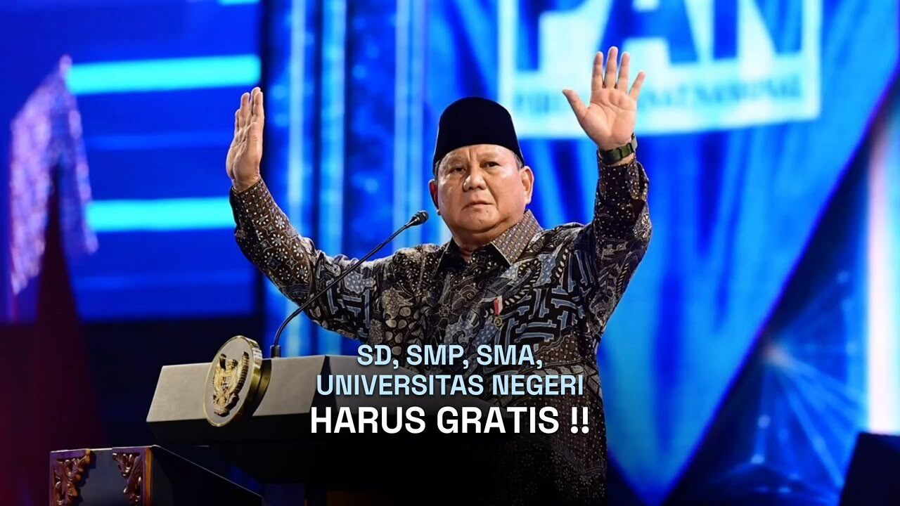 Prabowo Dorong Pendidikan Negeri Gratis hingga Kuliah, Perbaikan Sekolah Jadi Prioritas